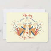 スカンジナビアディアノルディックメリークリスマスデザイン シーズンカード (正面)