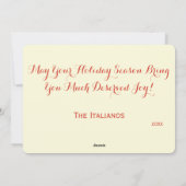 スカンジナビアディアノルディックメリークリスマスデザイン シーズンカード (裏面)