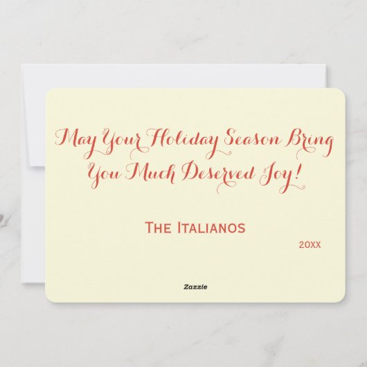 スカンジナビアディアノルディックメリークリスマスデザイン シーズンカード (裏面)