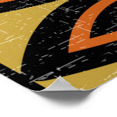 スカンジナビアデザインスタイルのシームレスなパターンレト ポスター (角)