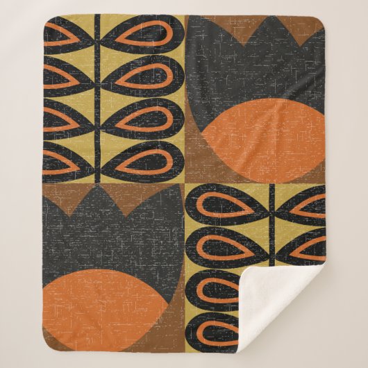 スカンジナビアデザインスタイルレ シェルパブランケット (正面)