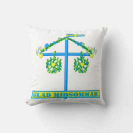スカンジナビアデザインパーソナライズされた、Glad midsommar クッション