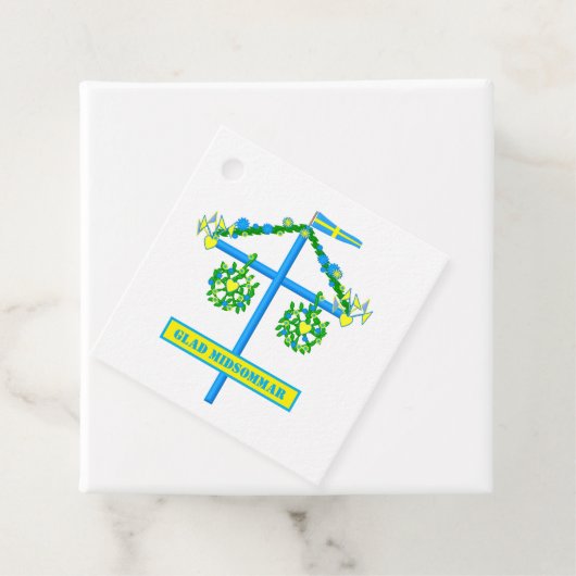 スカンジナビアデザインパーソナライズされた、Glad midsommar フェイバータグ (インサイチュ)