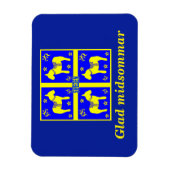 スカンジナビアデザインパーソナライズされた、Glad midsommar マグネット (縦)