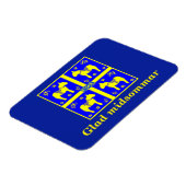 スカンジナビアデザインパーソナライズされた、Glad midsommar マグネット (左側)