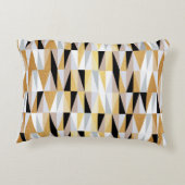 スカンジナビアデザイン三角形のシームレスパターンvin アクセントクッション (裏面)