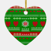 スカンジナビアデザイン、カントリースタイル セラミックオーナメント (正面)