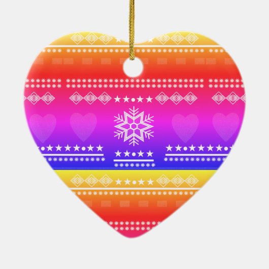 スカンジナビアデザイン、カントリースタイル セラミックオーナメント (裏面)