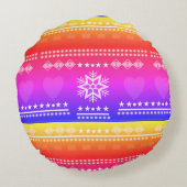 スカンジナビアデザイン、カントリースタイル ラウンドクッション (裏面)