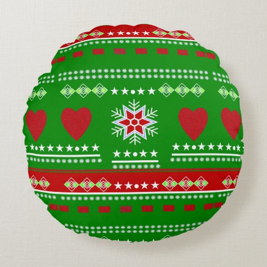 スカンジナビアデザイン、カントリースタイル ラウンドクッション (正面)