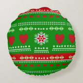 スカンジナビアデザイン、カントリースタイル ラウンドクッション (裏面)