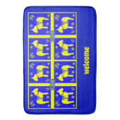 スカンジナビアデザイン,スウェーデンホース,パーソナライズ, バスマット (正面縦)