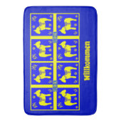 スカンジナビアデザイン,スウェーデンホース,パーソナライズ, バスマット (正面縦)