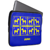 スカンジナビアデザイン，スウェーデンホース，パーソナライズ， ラップトップスリーブ (正面右)