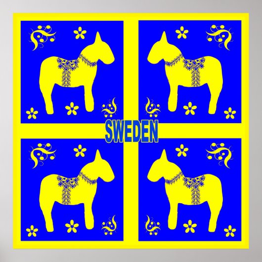 スカンジナビアデザイン、Glad midsommar ポスター (正面)