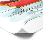 スカンジナビアトムテンクリスマスビレッジウォータカラー ポスター (角)