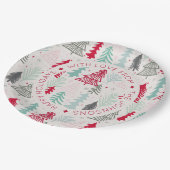 スカンジナビアドードルクリスマスツパーソナライズされたリー ペーパープレート (アングル)