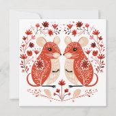 スカンジナビアネズミズロデントバレンタイン シーズンカード (正面)