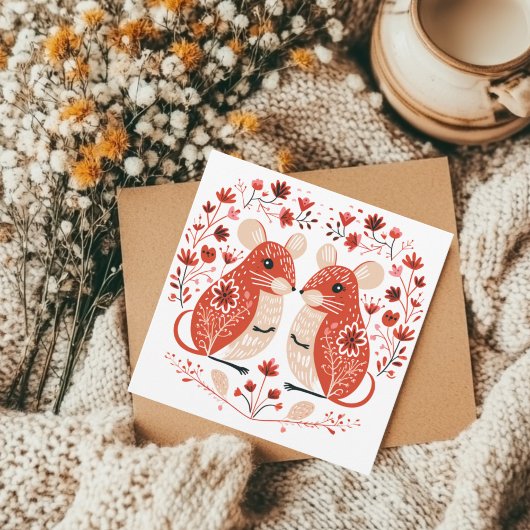 スカンジナビアネズミズロデントバレンタイン シーズンカード