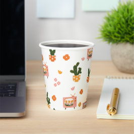 スカンジナビアハウステレビシームレスパターン 紙コップ