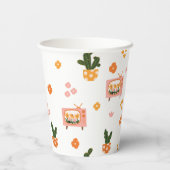 スカンジナビアハウステレビシームレスパターン 紙コップ (裏面)