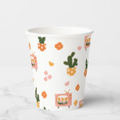 スカンジナビアハウステレビシームレスパターン 紙コップ (正面)