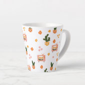 スカンジナビアハウスTVシームレスパターン カフェラテマグ (右アングル)