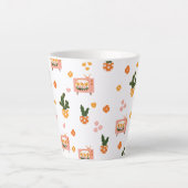 スカンジナビアハウスTVシームレスパターン カフェラテマグ (正面)