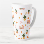 スカンジナビアハウスTVシームレスパターン カフェラテマグ (右アングル)