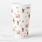 スカンジナビアハウスTVシームレスパターン カフェラテマグ (正面)