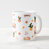 スカンジナビアハウスTVシームレスパターン ジャンボコーヒーマグカップ (正面右)