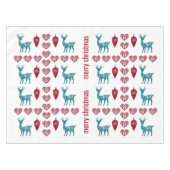 スカンジナビアハートトナイダボーブルメリークリスマス テーブルクロス (正面(横))