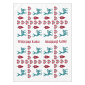 スカンジナビアハートトナイダボーブルメリークリスマス テーブルクロス (正面)