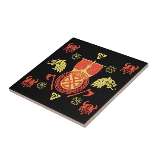 スカンジナビアバイキングノルセメンホームデコール タイル (側面)