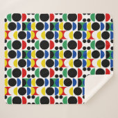 スカンジナビアバウハウスミッドセンチュリーパターン シェルパブランケット (正面(横))