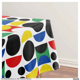 スカンジナビアバウハウスミッドセンチュリーパターン テーブルクロス