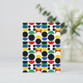 スカンジナビアバウハウスミッドセンチュリーパターン ポストカード (スタンド正面)