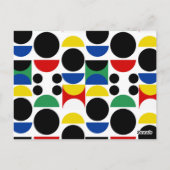 スカンジナビアバウハウスミッドセンチュリーパターン ポストカード (裏面)