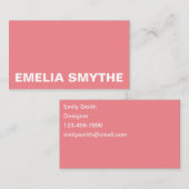 スカンジナビアバラピンクミニマルシンプルリストカラフル 名刺 (正面/裏面)