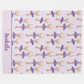 スカンジナビアバレエバレエカスタムリーナ フリースブランケット (正面(横))