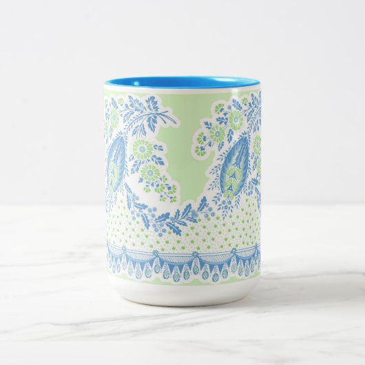 スカンジナビアフォークアクラシックートマグブルー ツートーンマグカップ (中央)