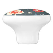 スカンジナビアフォークアートとクリスマス格言 セラミックノブ (側面)