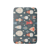 スカンジナビアフォークアートとクリスマス格言 バスマット (正面縦)