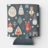 スカンジナビアフォークアートとクリスマス格言 缶クーラー (裏面)