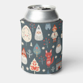 スカンジナビアフォークアートとクリスマス格言 缶クーラー (缶裏面)