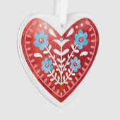 スカンジナビアフォークアートアクリルオーナメント オーナメント (正面)