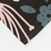 スカンジナビアフォークアートカラフル：鳥。 フリースブランケット (角)