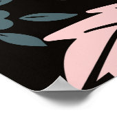 スカンジナビアフォークアートカラフル:鳥。 ポスター (角)