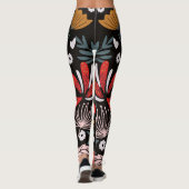 スカンジナビアフォークアートカラフル:鳥。 レギンス (裏面)