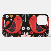スカンジナビアフォークアートカラフル:鳥。 Case-Mate iPhoneケース (裏面 (横))
